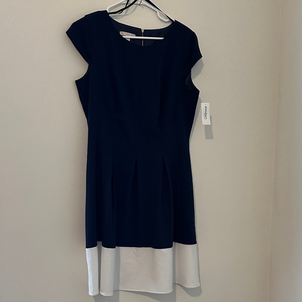 Dress Barn Blue and White Dress